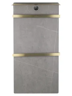 Полотенцесушитель электрический с каменной плитой Wonzon & Woghand Stuttgart WW-A504G-BG 40x80 см серый мрамор/брашированное золото