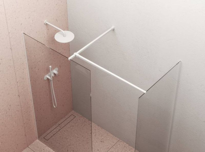 Душевая перегородка Ravak Walk-In Wall 80 GW9W40E00Z1 профиль белый стекло Transparent