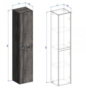 Шкаф BelBagno правосторонний 160x33см Rovere Nebrasca Nature KRAFT-1600-2A-SC-RNN-R Шкаф BelBagno правосторонний 160x33см Rovere Nebrasca Nature KRAFT-1600-2A-SC-RNN-R