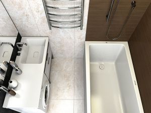 Раковина над стиральной машиной Madera Kamilla правая 100см белый 4627173210560