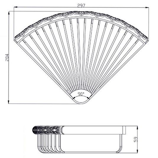 Полка  угловая Zorg Antic AZR U-2 SL серебро