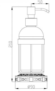 Держатель дозатора мыла  Zorg Antic AZR 25 SL серебро Держатель дозатора мыла  Zorg Antic AZR 25 SL серебро