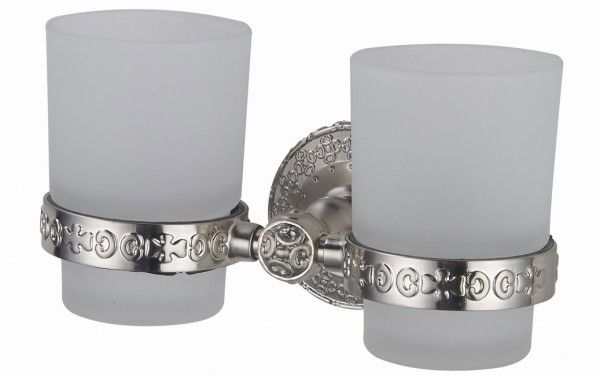 Держатель стакана двойной Zorg Antic AZR 04 SL серебро