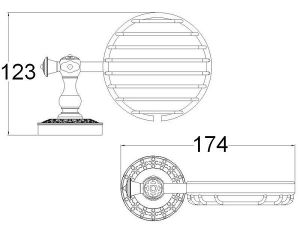Мыльница решетчатая Zorg Antic AZR 04 SL серебро