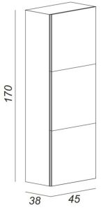 Шкаф-колонна Cezares 45x170 Bianco Lucido Moderno 53106