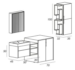 Полка подвесная Cezares 30x75 Frassino scuro Space 55048 Полка подвесная Cezares 30x75 Frassino scuro Space 55048