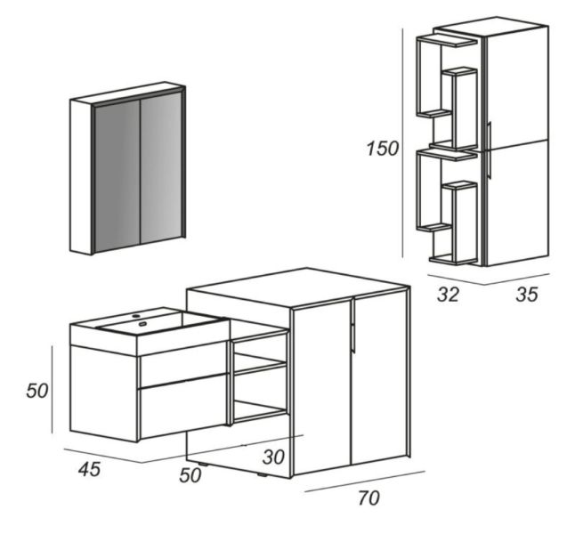 Полка подвесная Cezares 30x75 Frassino scuro Space 55048 Полка подвесная Cezares 30x75 Frassino scuro Space 55048