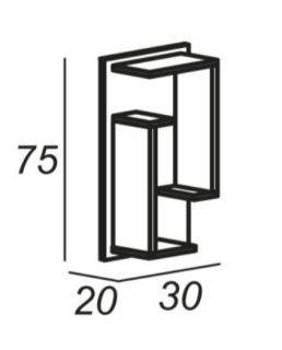 Полка подвесная Cezares 30x75 Frassino scuro Space 55048 Полка подвесная Cezares 30x75 Frassino scuro Space 55048