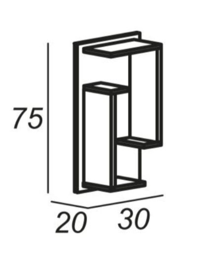 Полка подвесная Cezares 30x75 Frassino scuro Space 55048 Полка подвесная Cezares 30x75 Frassino scuro Space 55048