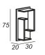 Полка подвесная Cezares 30x75 Frassino scuro Space 55048 Полка подвесная Cezares 30x75 Frassino scuro Space 55048