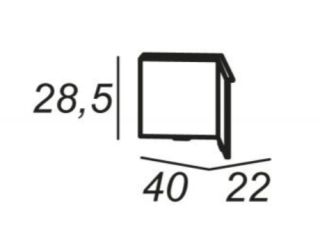 Комплект ножек Cezares 22x28 Bianco opaco Space 40394