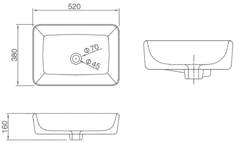 Раковина SSWW CL3153 520X38X160 Раковина SSWW CL3153 520X38X160