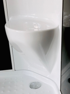 Душевая кабина Royal Bath HK стекло чёрное/прозрачное 100x100см RB100HK6-BT-CH