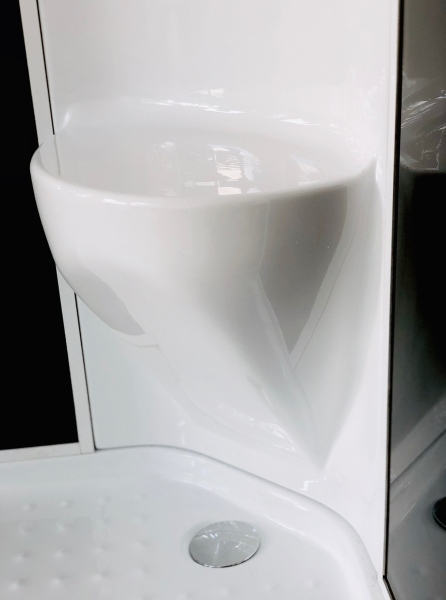 Душевая кабина Royal Bath HK стекло чёрное/прозрачное 100x100см RB100HK6-BT-CH