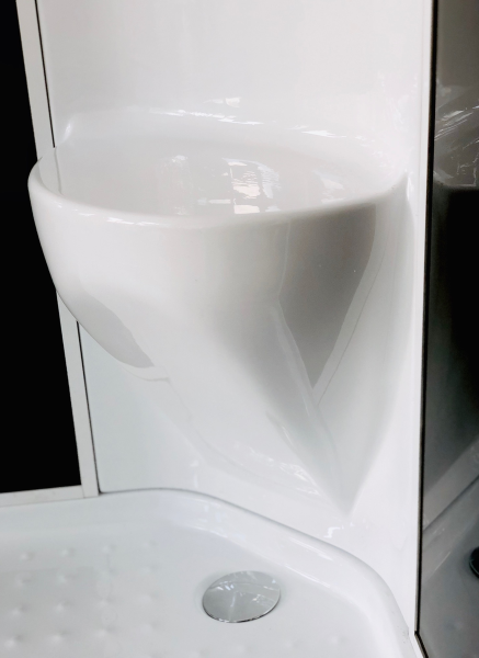 Душевая кабина Royal Bath HP стекло чёрное/прозрачное 90x90см RB90HP7-BT-CH