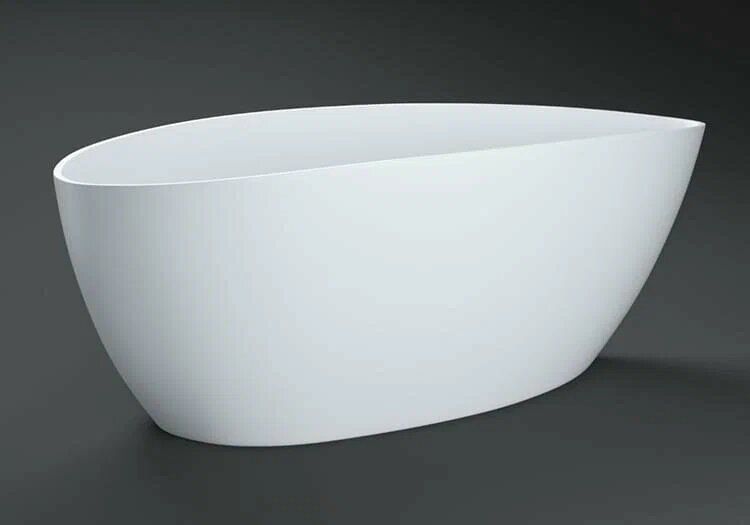 Ванна из искусственного камня AquaStone Милана 168x78см белый