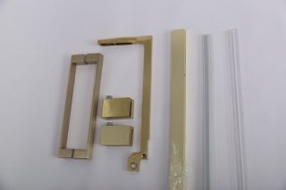 Душевой уголок Cezares Slider SLIDER-A-2-100/110-C-BORO 100/110x100/110 см профиль брашированное золото стекло прозрачное