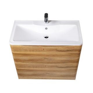 Тумба под раковину BelBagno напольная 100x85см Bianco Lucido ACQUA-1000-2C-PIA-BL