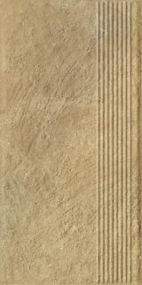 Ступень прямая Ceramika Paradyz Эримайт песочная структурная B1a 88563, 30x60 (1,44)