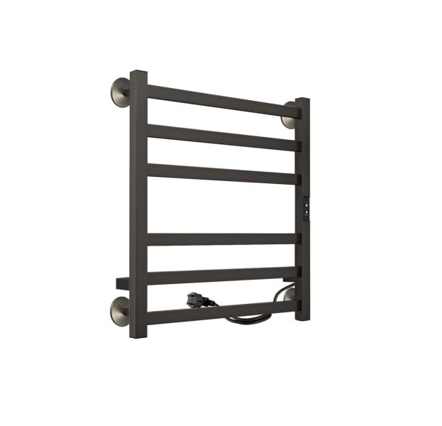 Полотенцесушитель электрический Indigo Oktava Slim 3 LСLOKS3E60-50GNSRt 60x50 см оружейная сталь