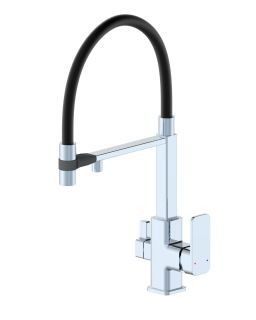 Смеситель для кухни Wonzon & Woghand WW-88458012-CR с гибким изливом и подключением фильтра хром Смеситель для кухни Wonzon & Woghand WW-88458012-CR с гибким изливом и подключением фильтра хром