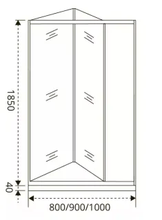 Душевое ограждение Good Door Infinity SD-80-C-CH 80*185 профиль хром, стекло прозрачное