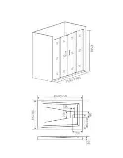 Душевое ограждение Good Door Infinity WTW-TD-160-C-CH 160*185 профиль хром, стекло прозрачное