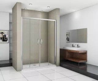 Душевое ограждение Good Door Infinity WTW-TD-160-G-CH 160*185 профиль хром, стекло grape