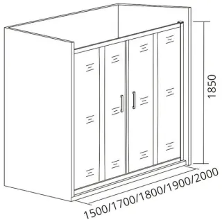 Душевое ограждение Good Door Infinity WTW-TD-190-C-CH 190*185 профиль хром, стекло прозрачное