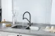 Смесители для кухни Gappo G4398-89 под фильтр с гибким изливом оружейная сталь