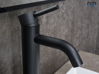 Смеситель высокий для раковины Gid Inga SS096-BM-D SS096BMD черный матовый Смеситель высокий для раковины Gid Inga SS096-BM-D SS096BMD черный матовый