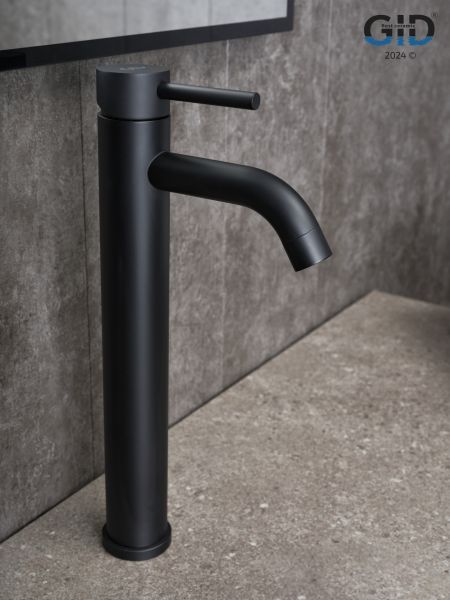 Смеситель высокий для раковины Gid Inga SS096-BM-D SS096BMD черный матовый