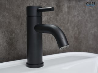 Смеситель для раковины Gid Inga SS096-BM-K SS096BMK черный матовый Смеситель для раковины Gid Inga SS096-BM-K SS096BMK черный матовый