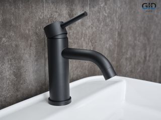 Смеситель для раковины Gid Inga SS096-BM-K SS096BMK черный матовый Смеситель для раковины Gid Inga SS096-BM-K SS096BMK черный матовый
