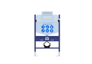 Инсталляция для подвесного унитаза Aquatek INS-0000018 с верхней кнопкой смыва