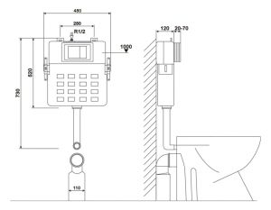 Инсталляция для приставного унитаза ABBER AC0104