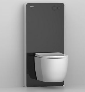 Инсталляционный модуль внешнего монтажа ABBER AC0107MB для подвесного унитаза чёрный