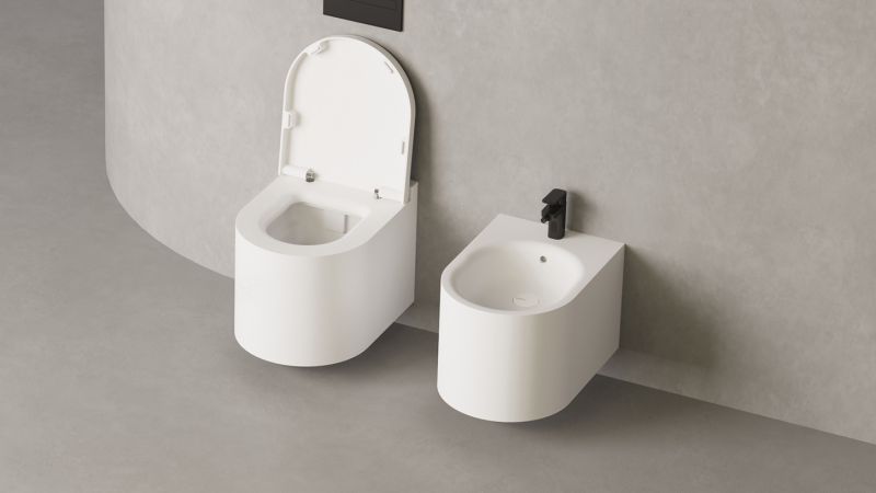 Биде подвесное Salini Gemelli S-Stone 250121M белый матовый Биде подвесное Salini Gemelli S-Stone 250121M белый матовый