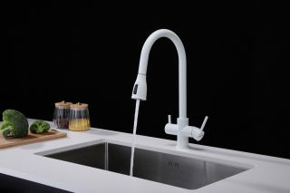 Смеситель для кухни Paulmark Lange La214212-431 белый матовый Смеситель для кухни Paulmark Lange La214212-431 белый матовый