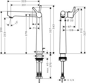 Смеситель Hansgrohe Тalis S New 72115000 для раковины с д/к