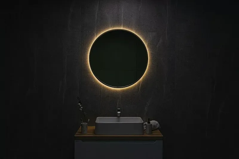 Зеркало с подсветкой ArtMax Asti AM-Ast-800-DS-FNC-Gold 80 см золото