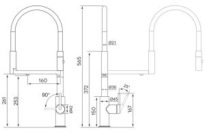Смеситель для кухни Paulmark Tornado To213402-431 белый матовый