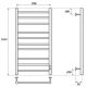 Полотенцесушитель электрический Point Аврора PN10850B 50x100см чёрный