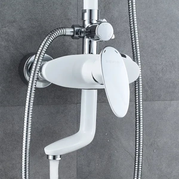 Душевая стойка Shevanik S9836F белый/хром