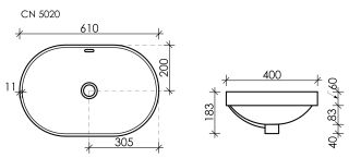 Раковина Ceramica Nova Element CN5020 60см белый Раковина Ceramica Nova Element CN5020 60см белый