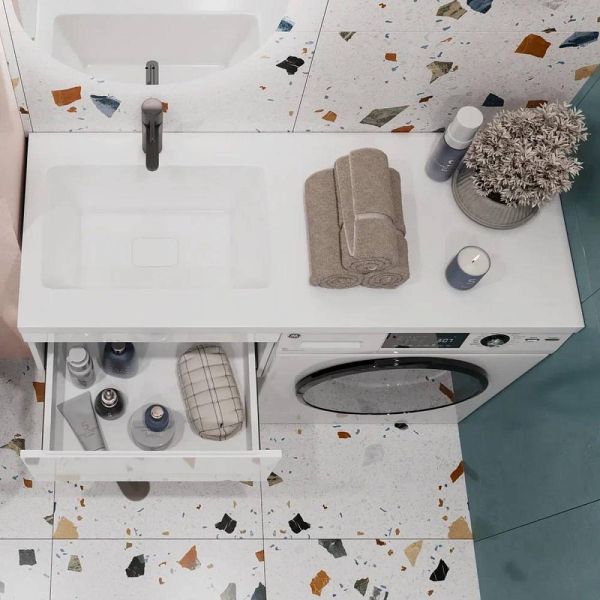 Тумба под раковину над стиральной машиной Vigo Urban 042 60 см белый