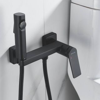 Гигиенический душ со смесителем Shevanik S4105H-1 чёрный Гигиенический душ со смесителем Shevanik S4105H-1 чёрный