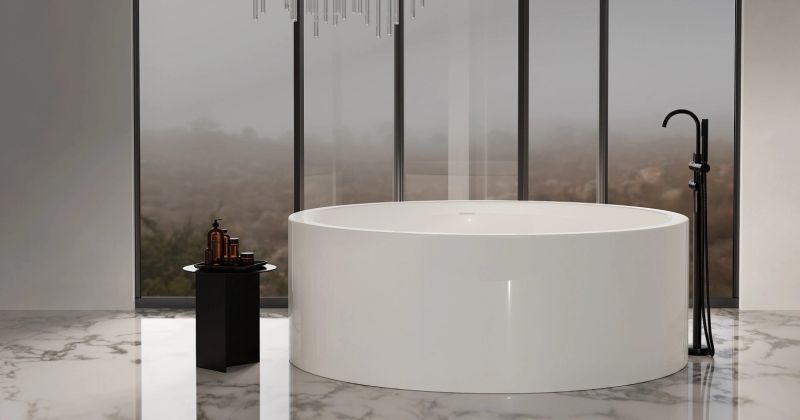 Ванна из искусственного камня Salini Isola S-Sense 101111M 200см белый матовый
