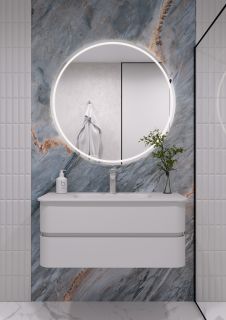 Тумба под раковину Armadi Art Ovale D 780-100-W см белый матовый