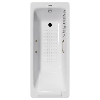 Ванна чугунная Vinsent Veron Italon VIT1707045H/VH0012BR-AS с ручками бронзовыми 170х70 см